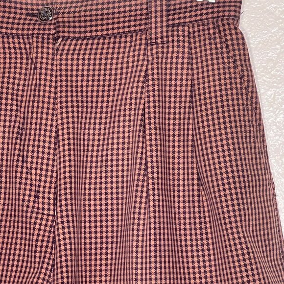 VNT Aeropostale 4 Houndstooth Pleated High-Waisted Shorts Cuffed Hem Y2K Career - Picture 5 of 16